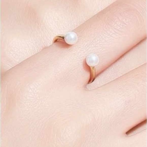 78A. Freshwater Pearl .925 Sterling Silver Vermeil Opening Adjustable Ring ONE - Picture 12 of 12